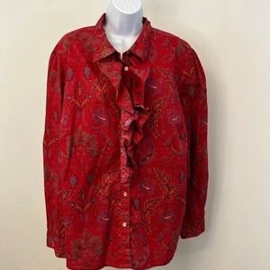 Red‎ Lauren by Ralph Lauren Women's Button Up